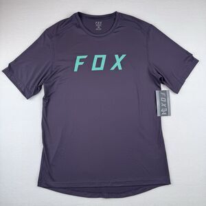 Fox Ranger Men's Short Sleeve MTB Cycling Jersey Shirt Purple/Teal, Size Medium